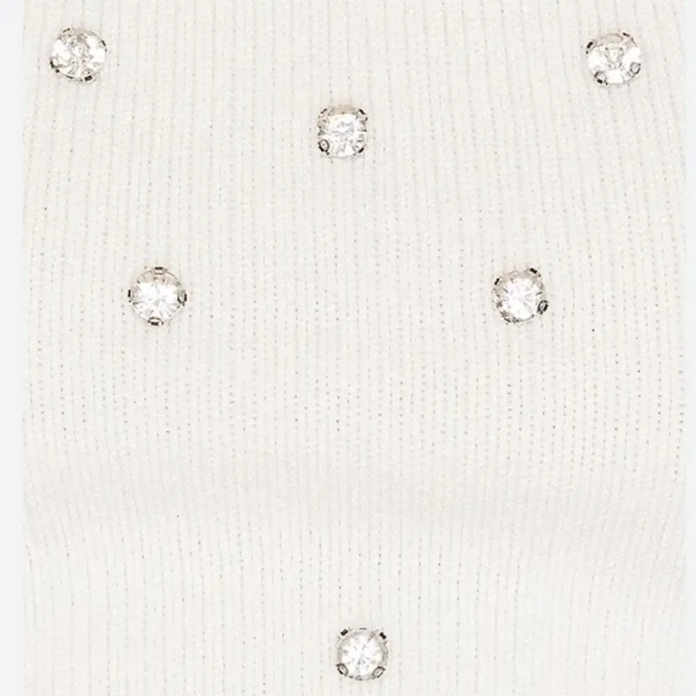 Lovers + Friends White Knit Crop Top SMALL Rhinestone Going Out Revolve $218 NEW - Picture 8 of 8